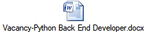 Vacancy-Python Back End Developer.docx