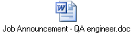 Job Announcement - QA engineer.doc