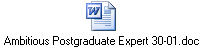 Ambitious Postgraduate Expert 30-01.doc