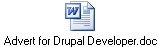 Advert for Drupal Developer.doc